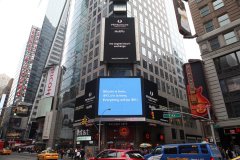 OKCoin强势登陆纽约时代广场，向亿万人宣传比特币