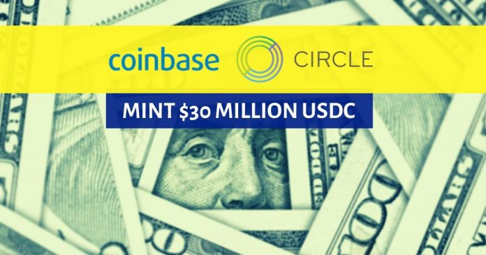 Coinbase和圈子将铸币USDC