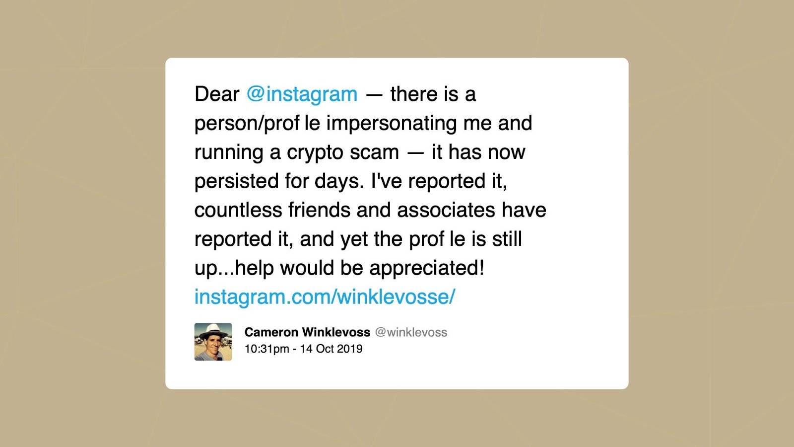 加密货币假冒骗子从Twitter迁移到Instagram插图(1)