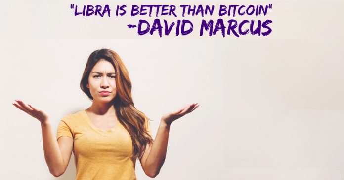 David Marcus说Libra是比特币的更好版本