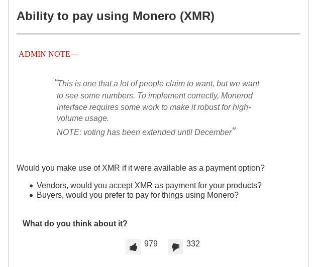 暗网 Markets使用Monero支付的能力