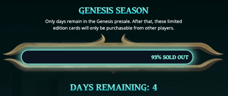 [GodsUnchained] GenesisPack的预售之前 最新信息摘要