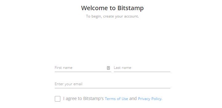 Bitstamp创建帐户