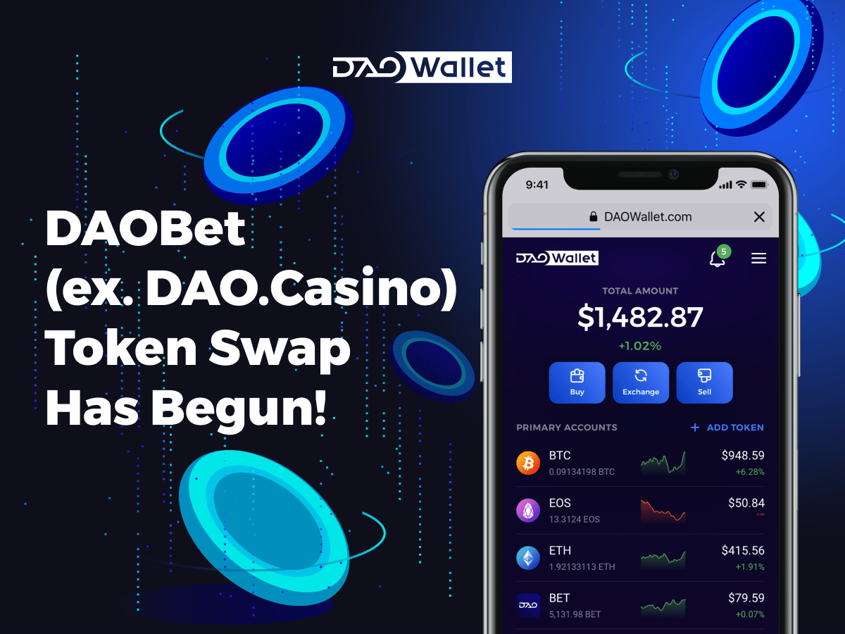 DAOBet（以前是DAO.Casino）现在通过其代币交易所计划为用户提供BET代币