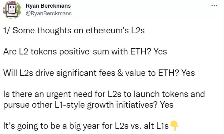 以太坊开发者：2022年Layer2要实现大众市场增长，并尽快推出Token
