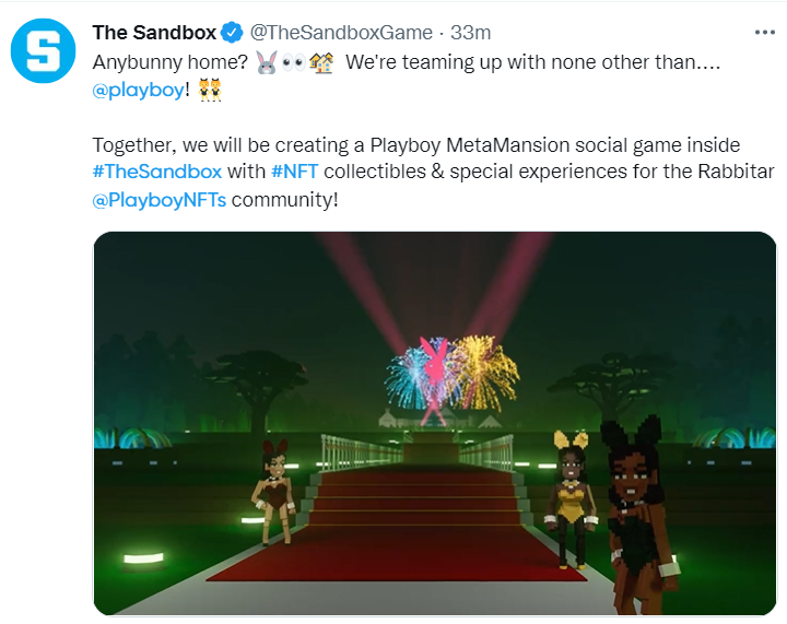 花花公子在 The Sandbox 上推出社交游戏 MetaMansion