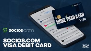 Socios发行一张可以用来消费代币的信用卡