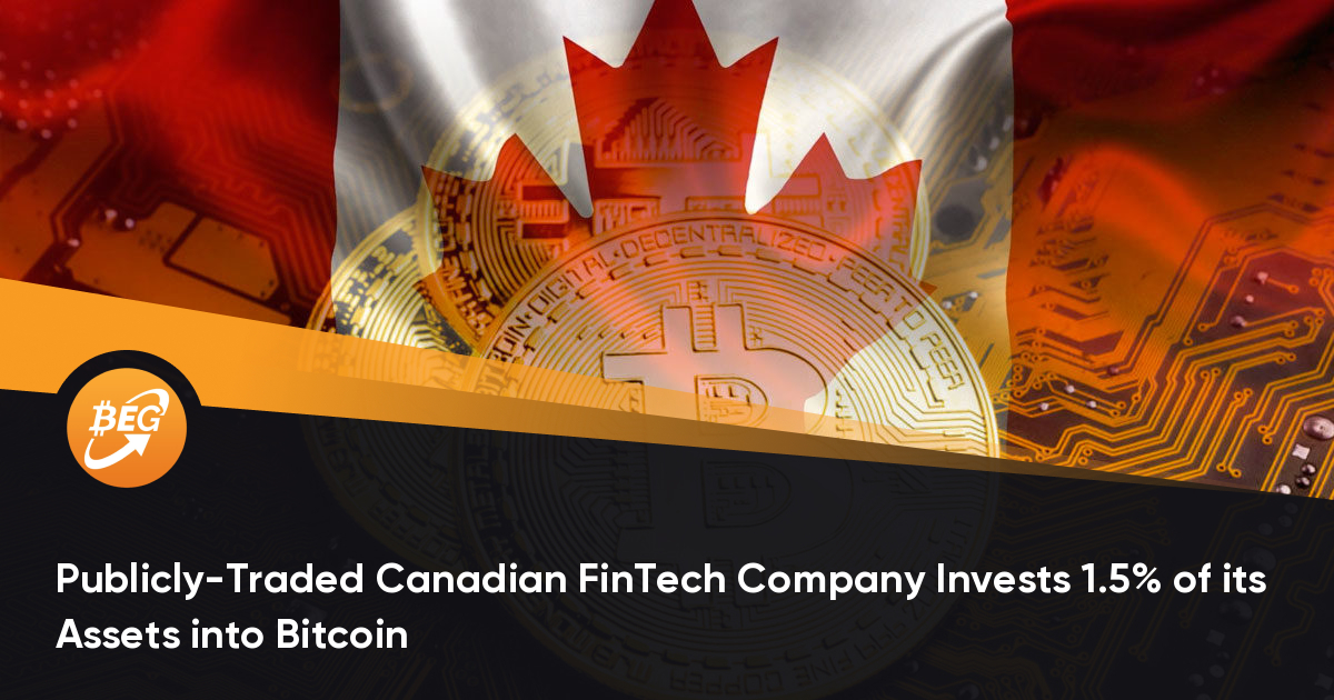 上市加拿大金融科技公司将其资产的1.5％投资到%&&&&&%