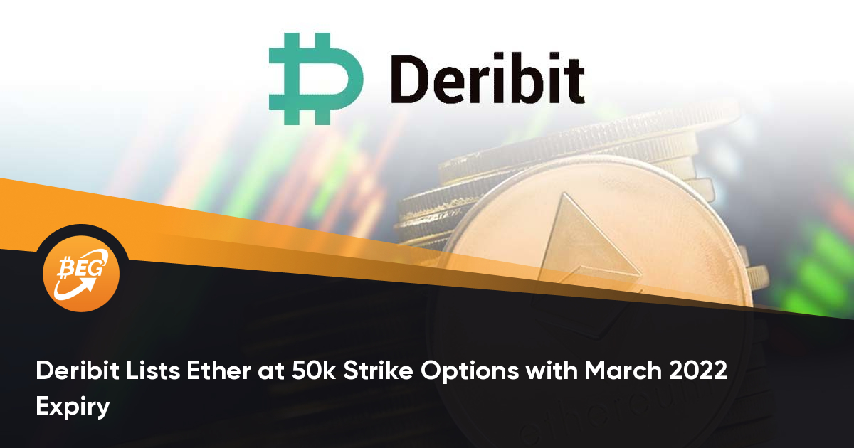 Deribit在2022年3月到期的以太币上以50k的行使价列