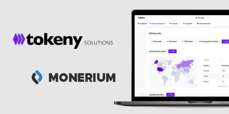 Tokeny将Monerium的数字欧元网关添加到其安全令牌平